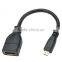 CHEERLINK Hot Selling HDMI 1.4 Female to Micro HDMI Male Cable - Black (16.7cm)