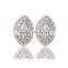 Luxury micro pave AAA zircon crystal hoop earings fancy earrings for party girls