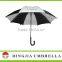 luxury metal frame straight umbrella