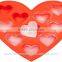 BPA Free Hot Sales Heart Shape Silicone Ice Cube Molds Makers