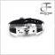 New Twelve Constellations Jewelry Titanium Stainless Steel Silicone Bangle Bracelets Best Gifts for Mens Friends