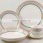 Italian cheap serving porcelain moon shape dinner sets plate