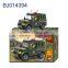 Cheap diy toy 3D block army truck/cool plastic military tank toy
