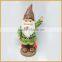 handcraft outdoor polyresin garden gnomes statue sitting on mushroom
