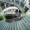 curved double beam laminated glass treads stairs curved staircase with stainless steel rod railings