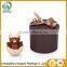Mini matt top-quality recycled wedding candy box round candy box with ribbon