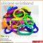 custom debossed embossed silk print ink-filled colourful silicone wristbadn bracelet