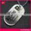 Personalized cheap printed dog tag necklace for mens