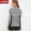 Plain color high quality outdoor jacket custom wholesale fashion fitness sports jacket for women with plastic zip