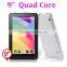 China oem cheap 9 inch actions atm7029 quad core 3g tablet PC Wifi Bluetooth HD Screen more colors available