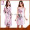 100% Polyester Women Two-piece Satin Nightgown