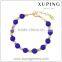 Xuping Factory supply bracelet beads, 18k gold color custom bracelet, blue bead bracelet for girl