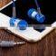 New metallic In-Ear Fashion Music super bass Headphone Headset Earphone with Microphone for iphone Mobile Phone