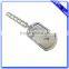 Promotion cheap custom souvenir silver dog tag with chain