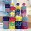 wholesale glass water bottle with colorful sleeve with custom logo