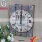 Square Black Distressed Wood Decorated Wall Clock