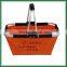 Folding cloth carry collapsible market tote shopping basket
