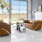 2016 Office Sofa Set 1+1+3 Red Leather Sofa With Solid Wood Legs