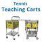 Foldable spray tennis / supermarket metal 2 baskets shopping trolley