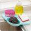 Suction Cup Bathroom Kitchen Sink Corner Storage Rack Plastic Soap Sponge Holder / Sink Triangle Corner Shelf