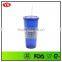 20 oz double wall plastic travel tumbler with bling