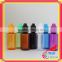 Amber pet bottle 20ml with cap for smoke oil bottle with long thin tip plastic dropper bottle