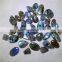 NATURAL LABRADORITE NICE FACETED CHECKERBORD AMAZING BLUE COLOR FIRE & GOOD QUALITY LOT