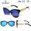 Fashion Women Cat eye PC frame with Metal flower Temples Roller Blank Bolle Sunglasses