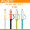 2016 hot selling noddle flat usb cable with 2in1 usb data cable for iphone and for samsung 8 pin usb cable