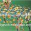 2015 Newest Design Transparent Fruit and Fllower Plastic Tablecloth With Straight Edge