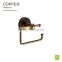 European design golden plated LU103 OB brass toilet paper holder