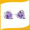 2016 Beautiful round shape earrings jhumki latkan 18k gold pink tourmaline gemstone pave diamond tassel earring jewelry