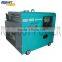 Diesel generator portable small wheels silent generator set sound proof