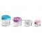 15ml 10ml 5ml 3ml gram Large empty clear plastic cream makeup Jar 4 color lid