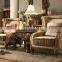 Royal French Style Luxury European Sofa Set Furniture/Cherry Wood Living Room Fabric Sofa (MOQ=1 Set)