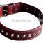CY114 Wholesale PU Lady Dog Collar Comfort Leather Single Row Rivets Collar Alloy Spikes Gentle Rivet Dog Collar