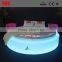 New design bed room furniture glow bed luxury Circle shape hotel bed disco glowing furniture with LED lighting