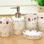 Ceramic Bathroom Set 4pcs With Love Decal