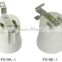 e27 edison screw shell ceramic cap lampholder socket lamp holder with bracket