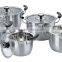 18-26cm 10pcs high quality Canton Fair stainless steel colorful deep soup and stock pots set
