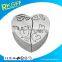 zinc alloy heart letter carved gift box set for baby first tooth and first curl