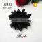 New Italy style black leather flower with surface surface and soft touch for shoes decoration