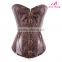 Overbust Corset Shapewear Waist Trimmer Corset Slim Women Brown Color