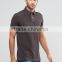 Custom Embroidered Short Sleeve Two Button Placket Black men's 100% Cotton 200gsm Slim Fit Anti Shrink Fashion Polo Tshirt