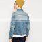light blue fitness denim men jean jacket fashion street wear