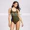 Womens Lace Up One Piece Customize Female Perfect One Piece For Beach Occasion Party 80% Nylon 20% Spandex Comfortable Stretchy