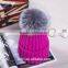 Unisex Soft Knitted Hat Raccoon Fur Ball Lady Skullies & Beanies Women Headgear Men Casual Cap Girl Bonnet Good Gifts