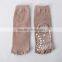 Custom design women yoga pilate reformer yoga socks with grips /latex socks/yoga toe sock