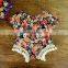 Pom pom baby linen romper floral pattern M7041201