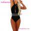 Attractive Fashion Black Sexy High Cut One Piece Swimsuit
